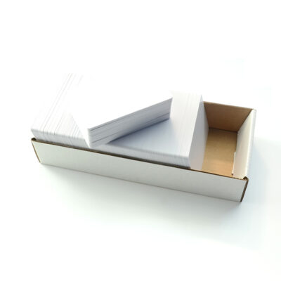 blank plastic card white box