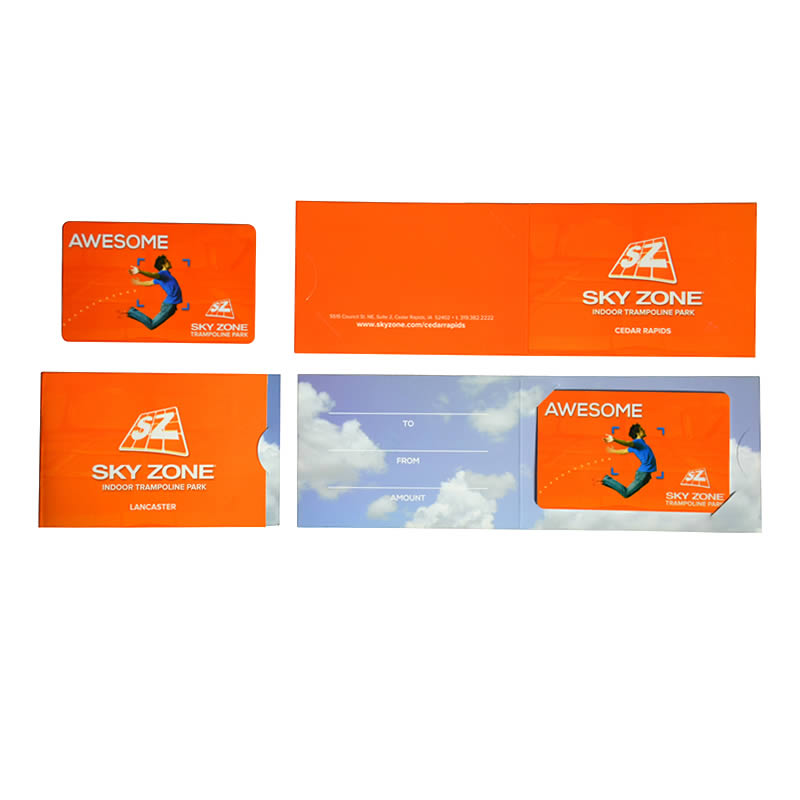 plastic card with paper card carrier
