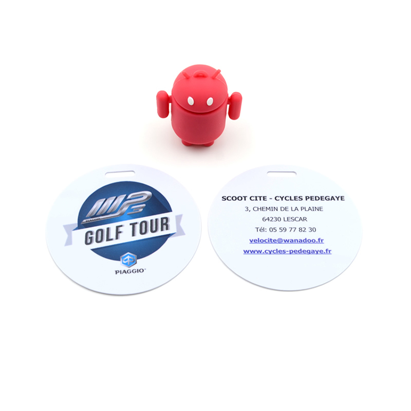 round luggage tag
