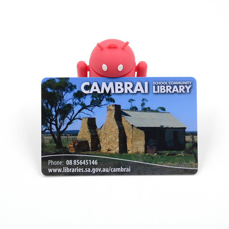 plastic library card