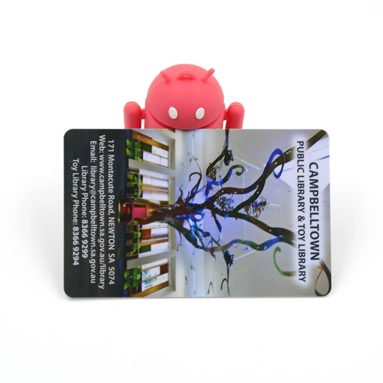 plastic library card